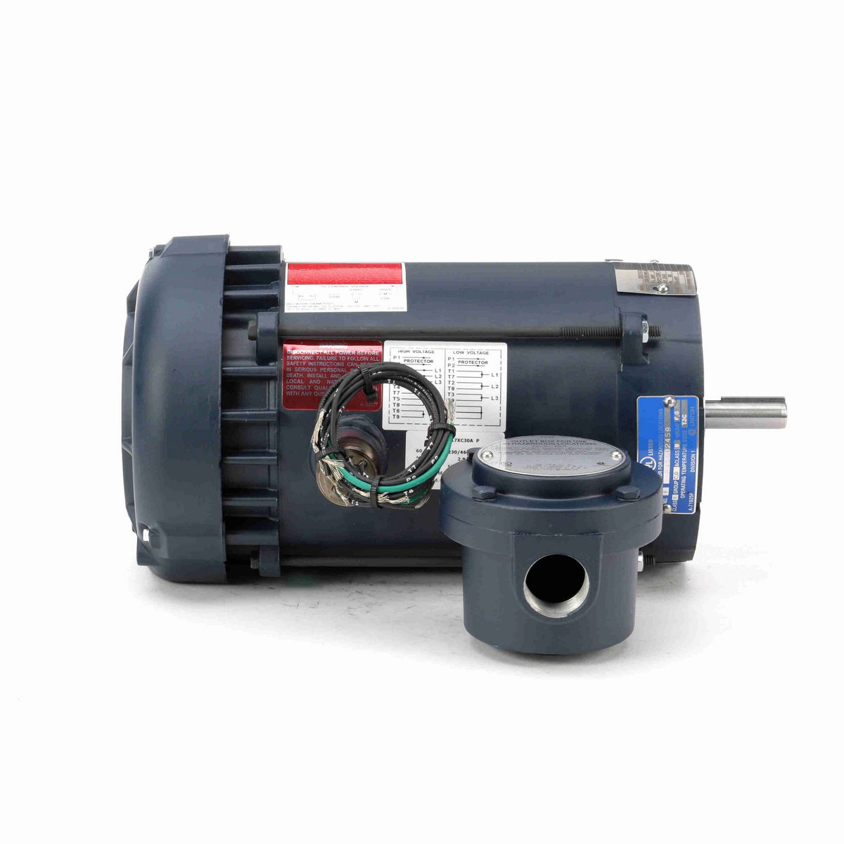 LEESON Explosion Proof Motor, 0.75 & 0.50 HP, 3 Ph, 60 & 50 Hz, 208-230/460 & 190/380 V, 1800 & 1500 RPM, 56C Frame, EPFC - 117853.00