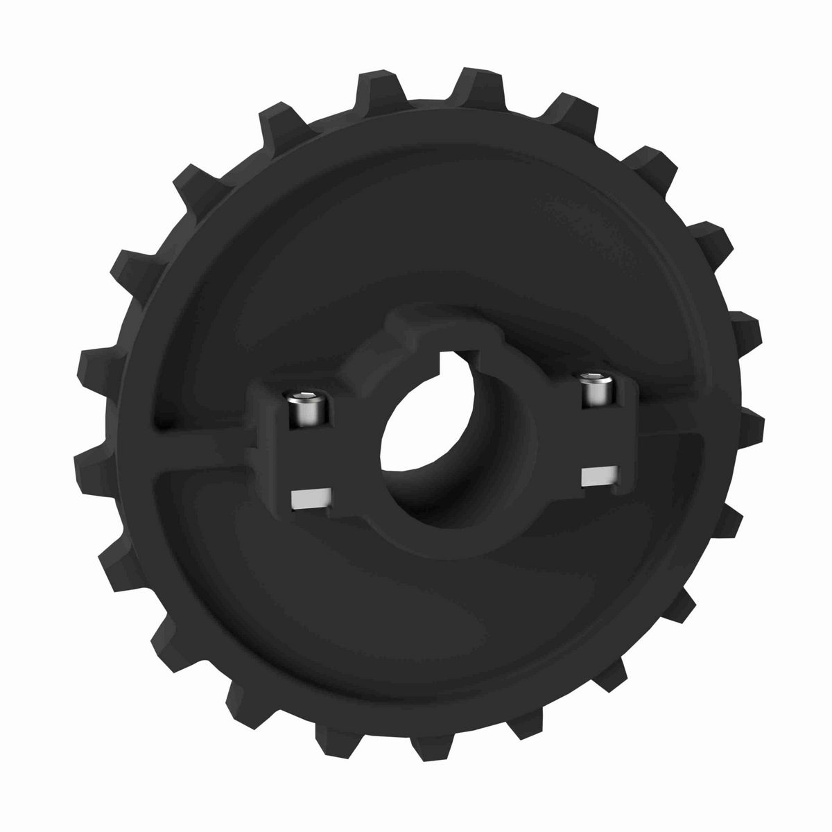 Rexnord 7700 Series Split Molded Nylon Sprocket and a 21 Teeth with 1-1/2in Round Shaft-Ready Bore with Keyway & Setscrew - 614-63-11