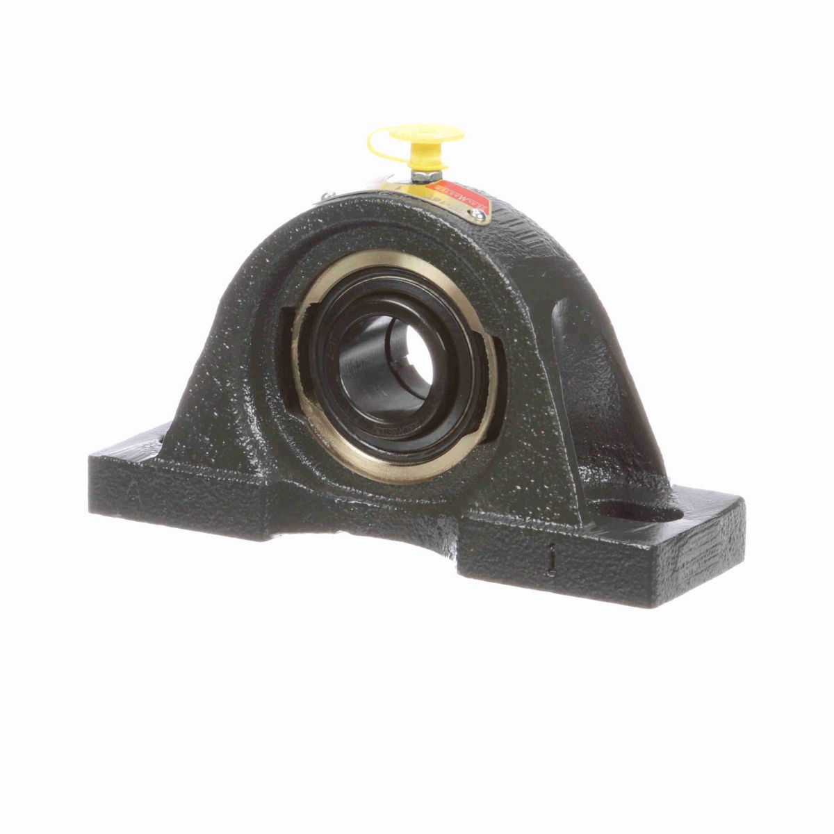 Sealmaster Mounted Cast Iron Two Bolt Pillow Block Ball Bearing - 52100 Bearing Steel, Black Oxided - Concentric Lock - EMP-16T