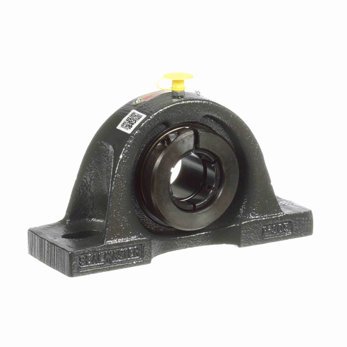 Sealmaster Mounted Cast Iron Two Bolt Pillow Block Ball Bearing - 52100 Bearing Steel, Black Oxided - Concentric Lock - MP-20T
