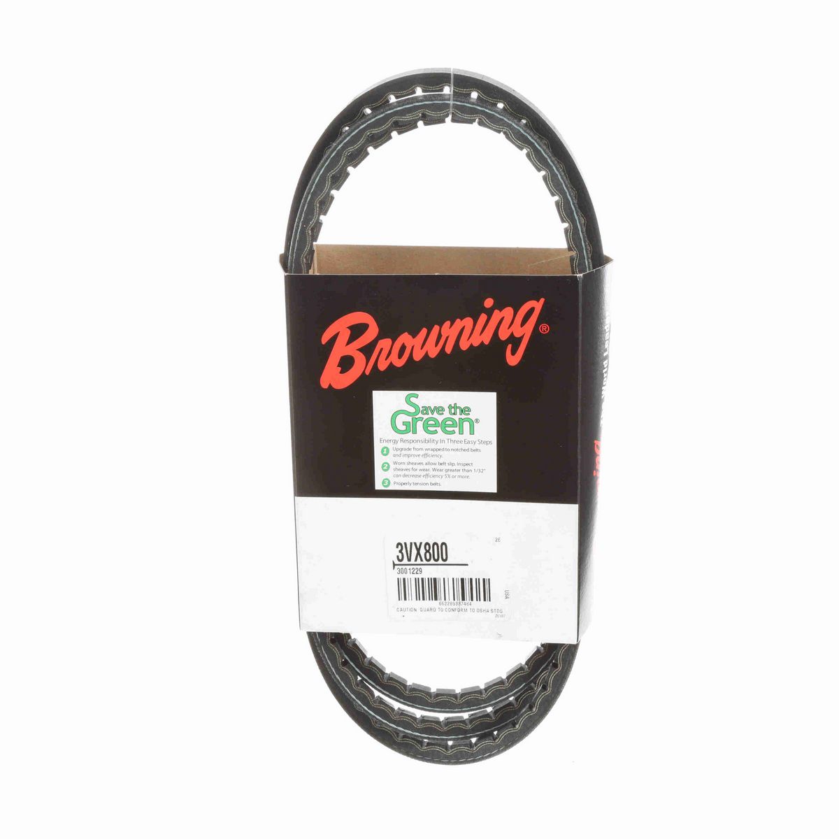 Browning EPDM Notched Belt 98% Efficient - 3VX800