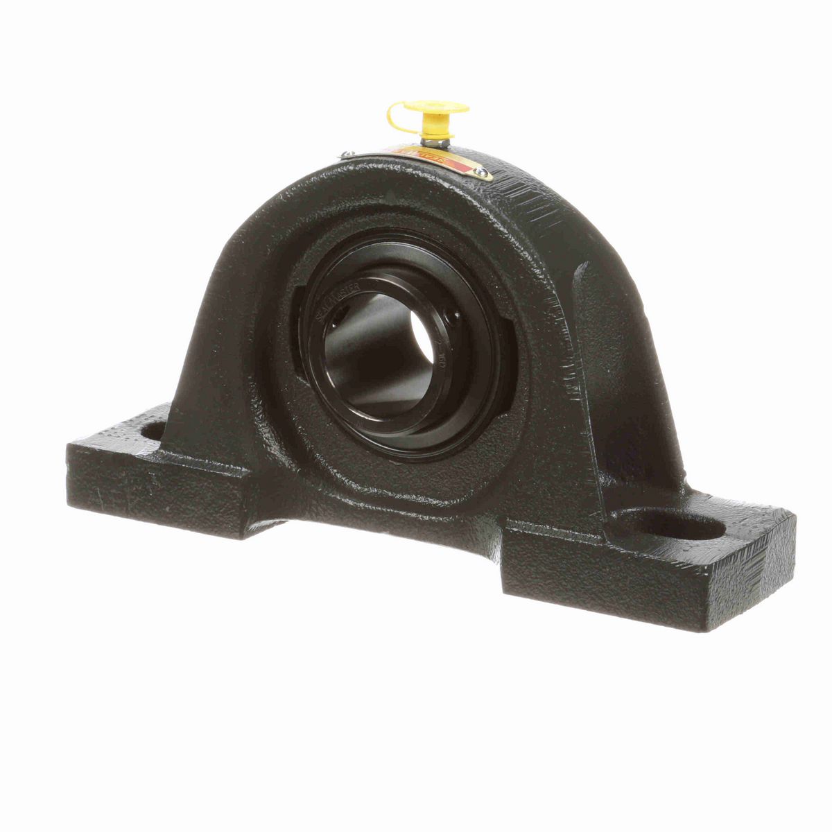 Sealmaster Mounted Cast Iron Two Bolt Pillow Block Ball Bearing - 52100 Bearing Steel, Black Oxided - Double Setscrew Lock - SPD-22