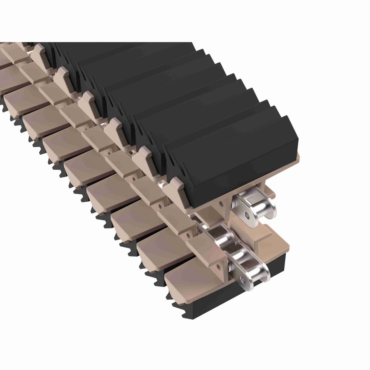 Rexnord 1873TAB SideGrip™ Side-flexing, Material: Tan Low Friction, Width: 3.75in, Pitch: 1.5in - 81447351