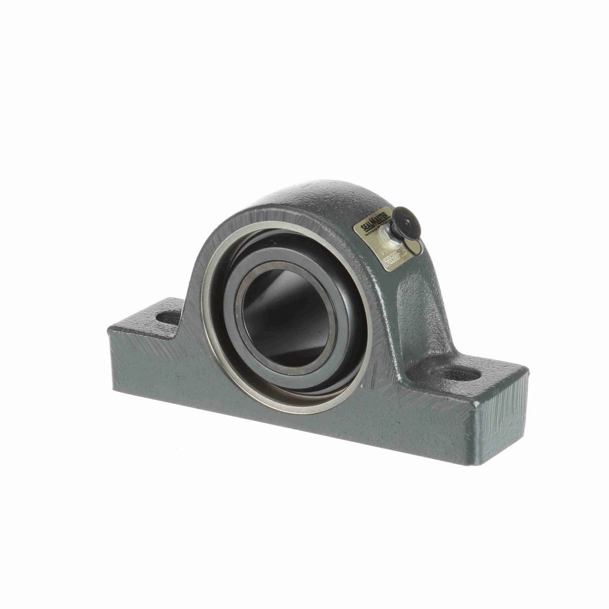 Sealmaster Mounted Cast Iron Two Bolt Pillow Block Spherical Roller - 52100 Bearing Steel, Black Oxided - Collar Mount Lock - USRB5000-115