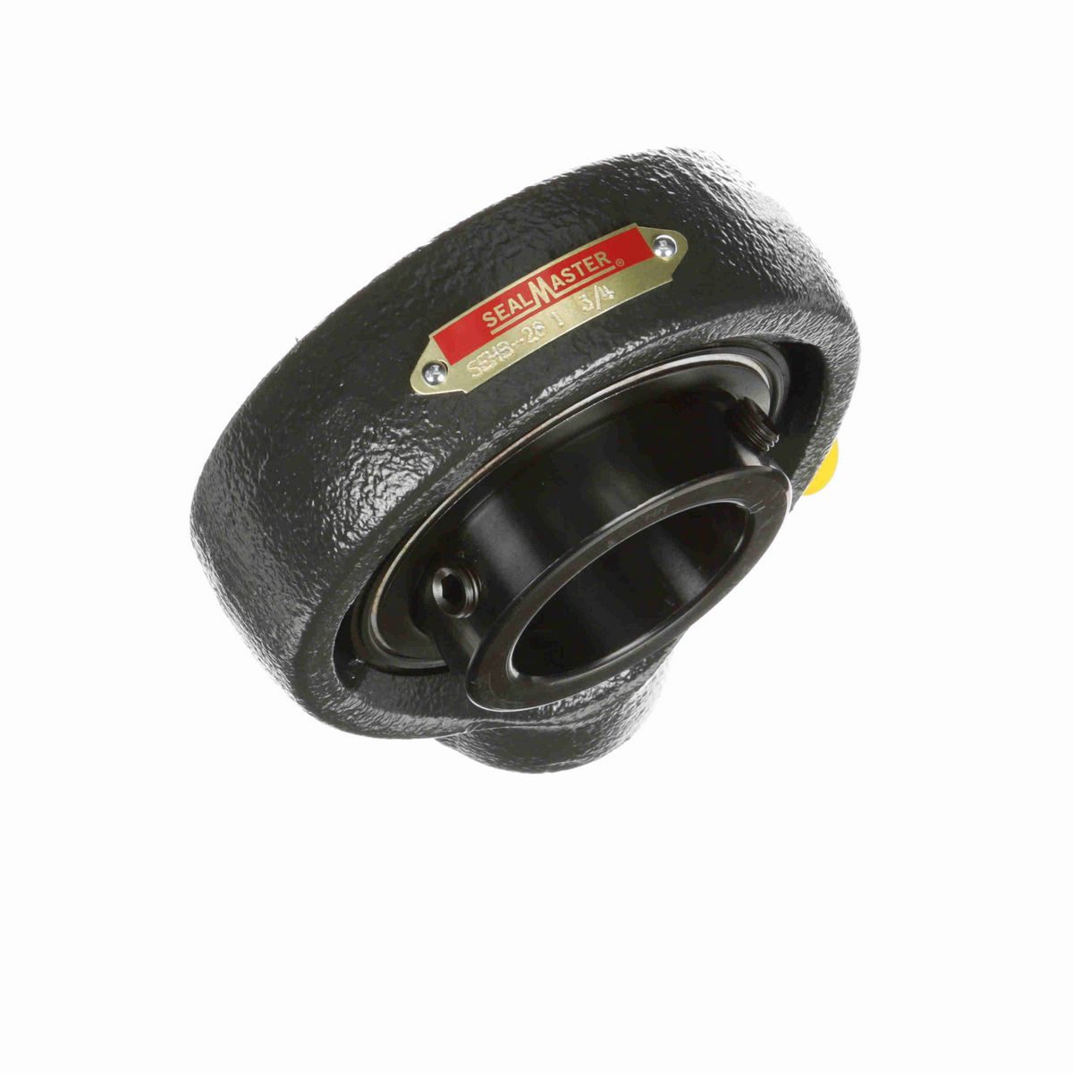 Sealmaster Mounted Cast Iron Hanger Unit Ball Bearing - 52100 Bearing Steel, Black Oxided - Setscrew Lock - SEHB-28