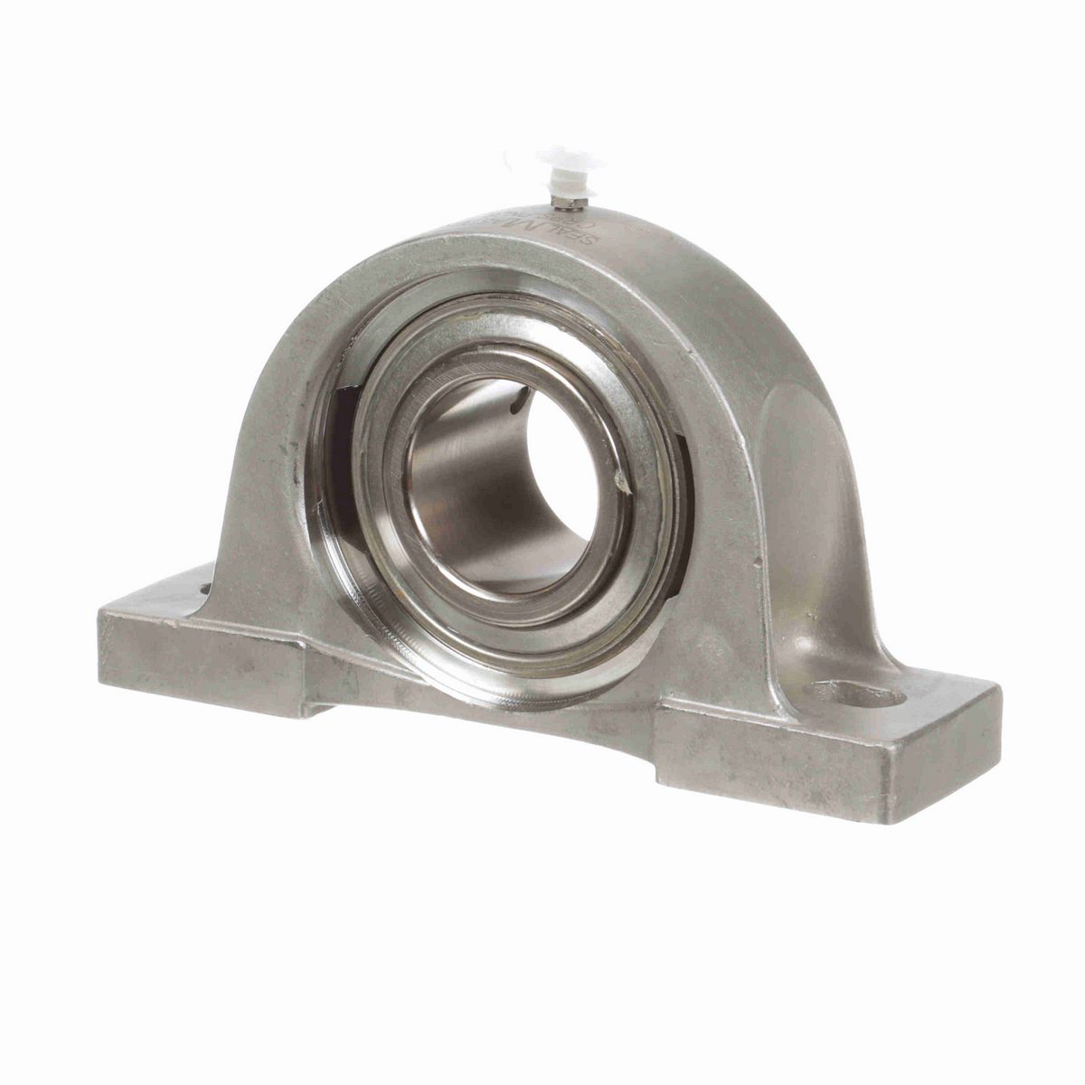 Sealmaster Mounted Stainless Steel Two Bolt Pillow Block Ball Bearing - 52100 Bearing Steel, Phosphorus Nickel Coated - Setscrew Lock - Corrosion Resistant - CRPS-PN28