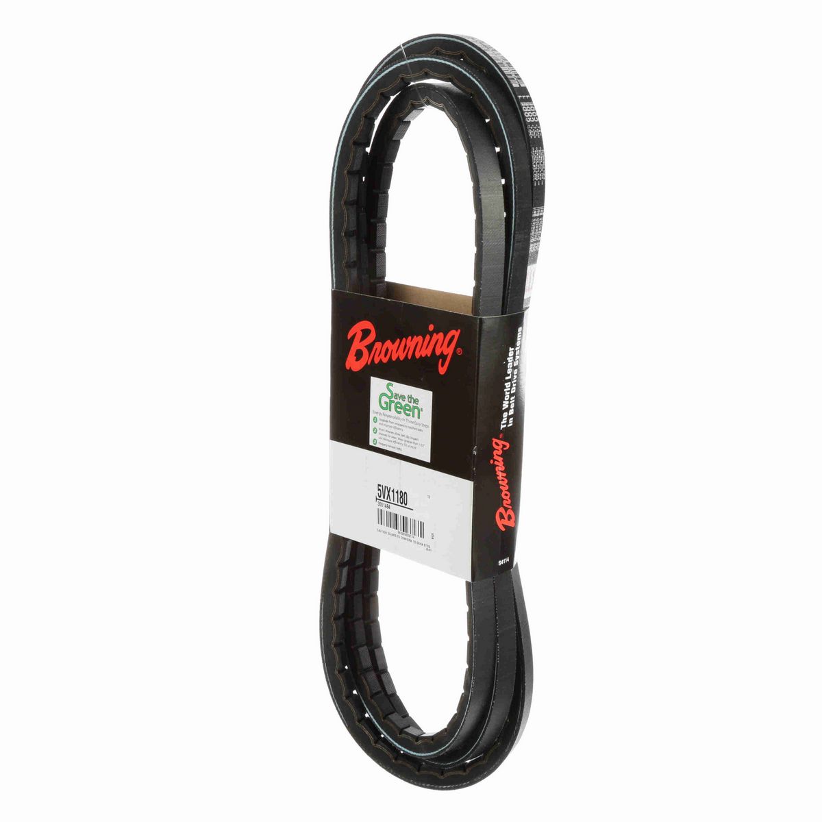 Browning EPDM Notched Belt 98% Efficient - 5VX1180