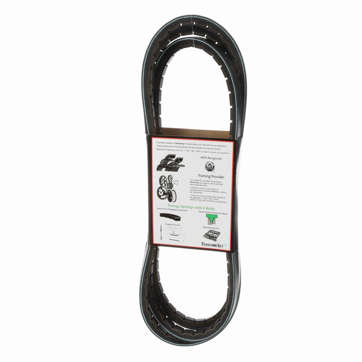 Browning EPDM Notched Belt 98% Efficient - 5VX1180