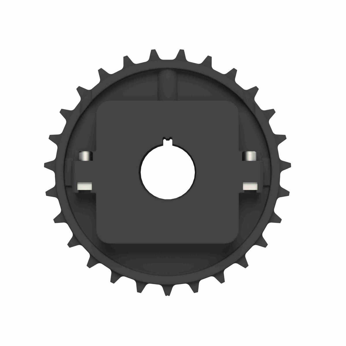 Rexnord 8500 Series Split Molded Nylon Sprocket with 27 Teeth and 40mm Round Shaft-Ready Bore with Keyway - 614-198-40