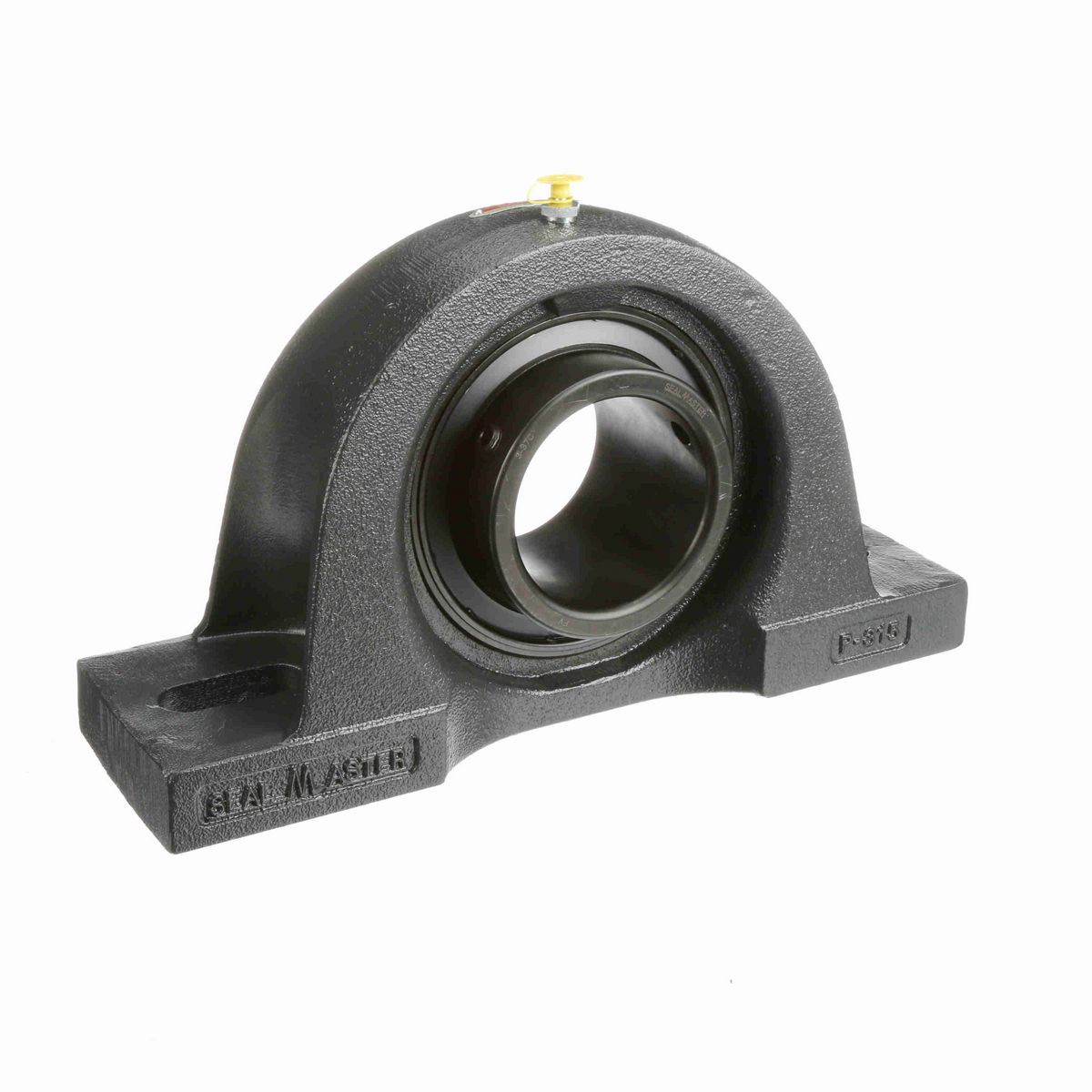 Sealmaster Mounted Cast Iron Two Bolt Pillow Block Ball Bearing - 52100 Bearing Steel, Black Oxided - Setscrew Lock - MP-55C