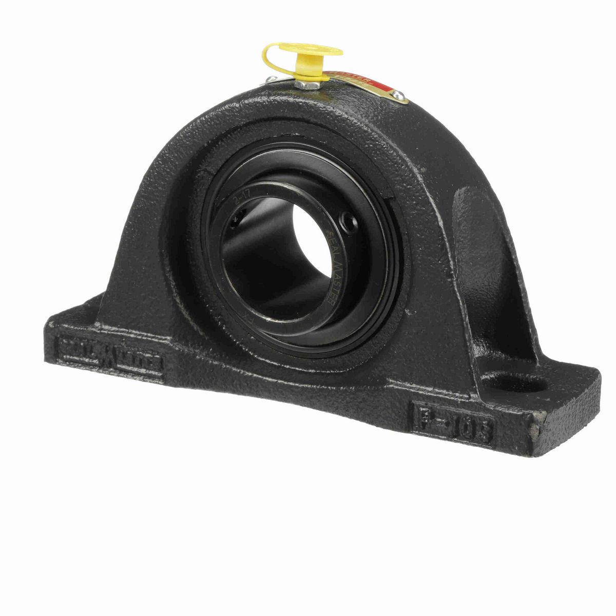 Sealmaster Mounted Cast Iron Two Bolt Low Base Pillow Block Ball Bearing - 52100 Bearing Steel, Black Oxided - Setscrew Lock - NPL-23