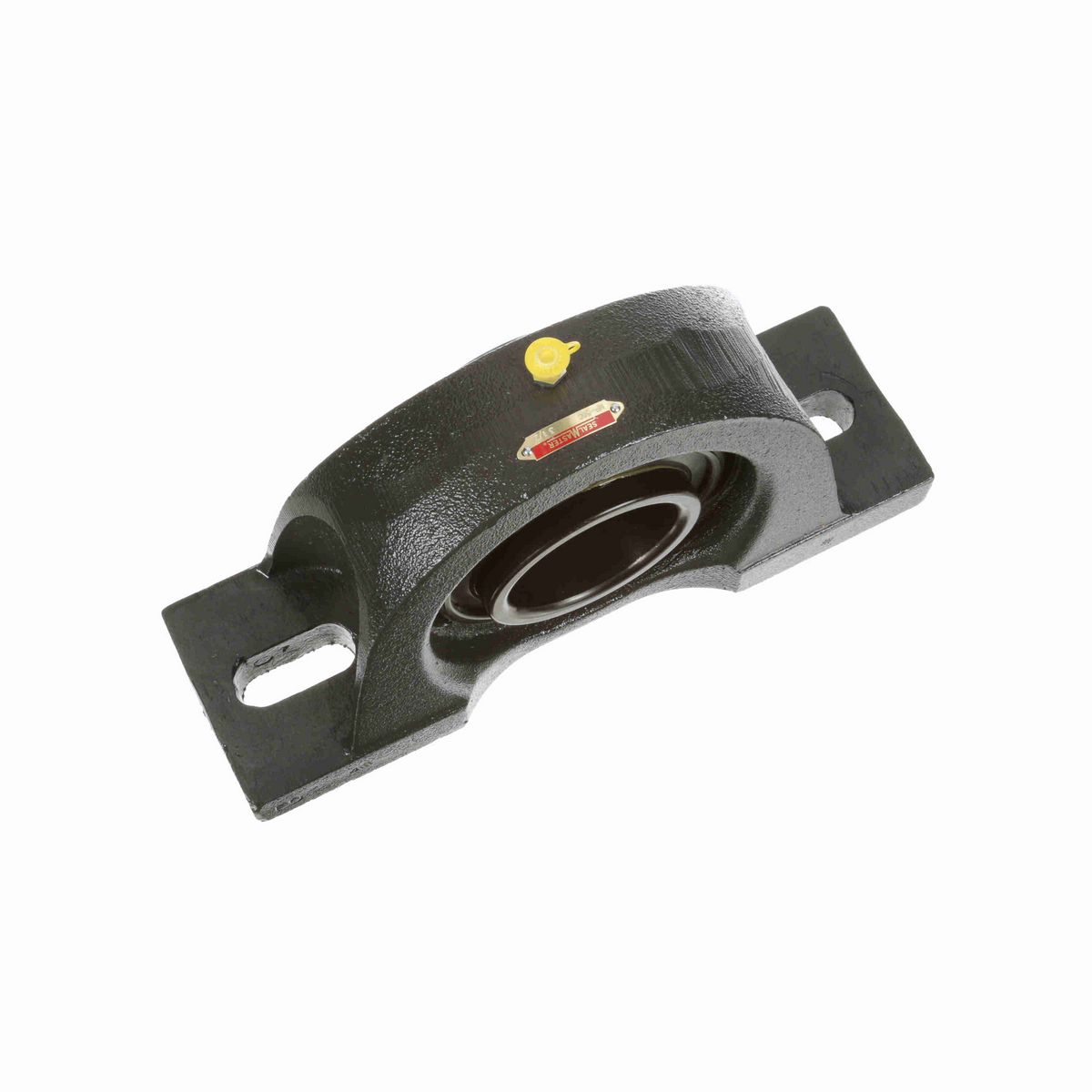 Sealmaster Mounted Cast Iron Two Bolt Pillow Block Ball Bearing - 52100 Bearing Steel, Black Oxided - Setscrew Lock - MP-56C