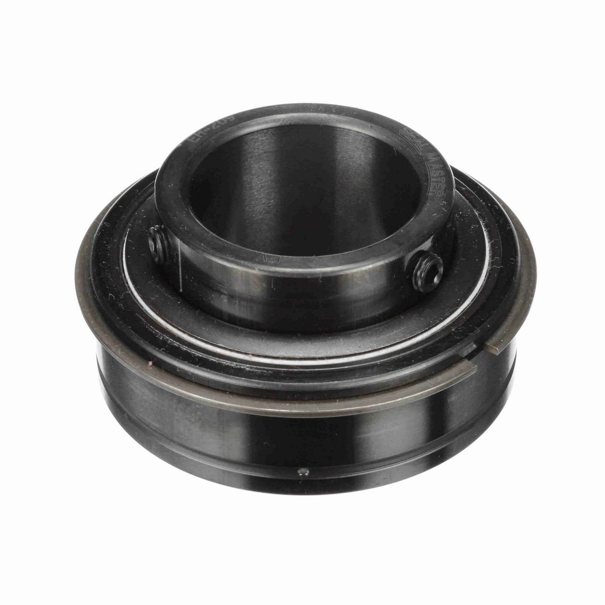 Sealmaster Mounted Insert Only Ball Bearing - 52100 Bearing Steel, Black Oxided - Setscrew Lock - ER-209