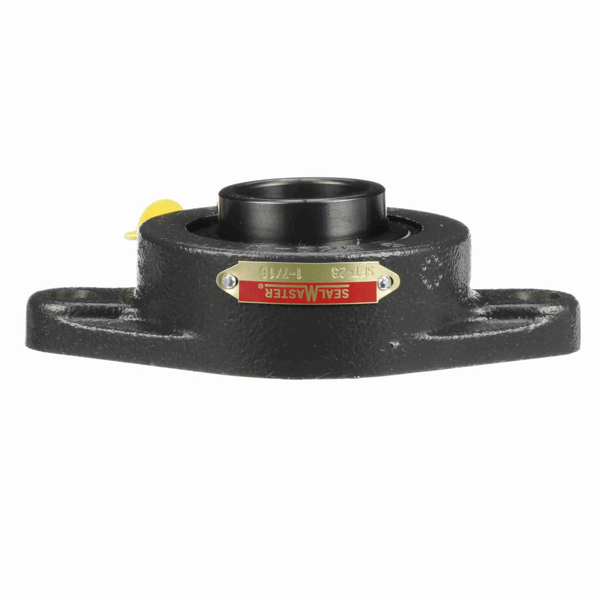 Sealmaster Mounted Cast Iron Two Bolt Flange Ball Bearing - 52100 Bearing Steel, Black Oxided - Setscrew Lock - SFT-23