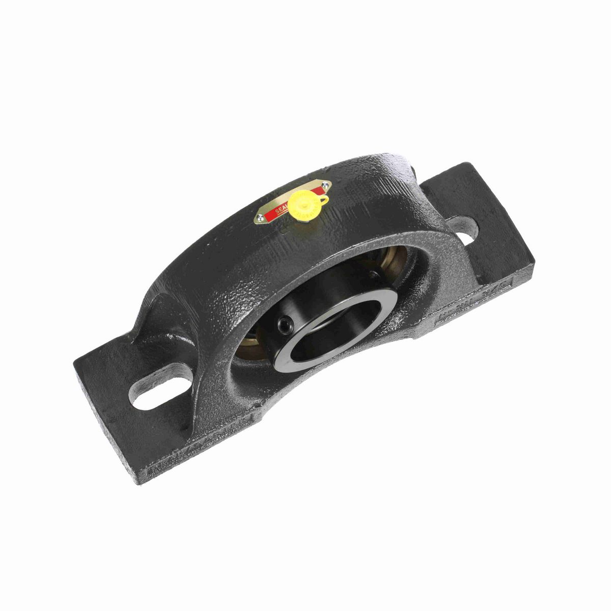 Sealmaster Mounted Cast Iron Two Bolt Pillow Block Ball Bearing - 52100 Bearing Steel, Black Oxided - Eccentric Lock - ETXP-39