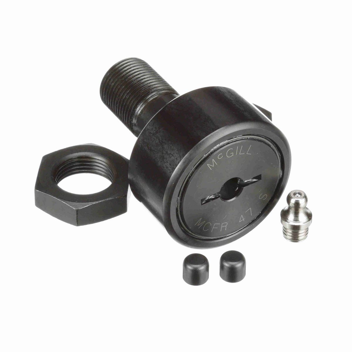 Опорный ролик с цапфой McGill CAMROL MCFR 47 S, бочкообразный, с уплотнением, со шлицем под отвёртку, метрический