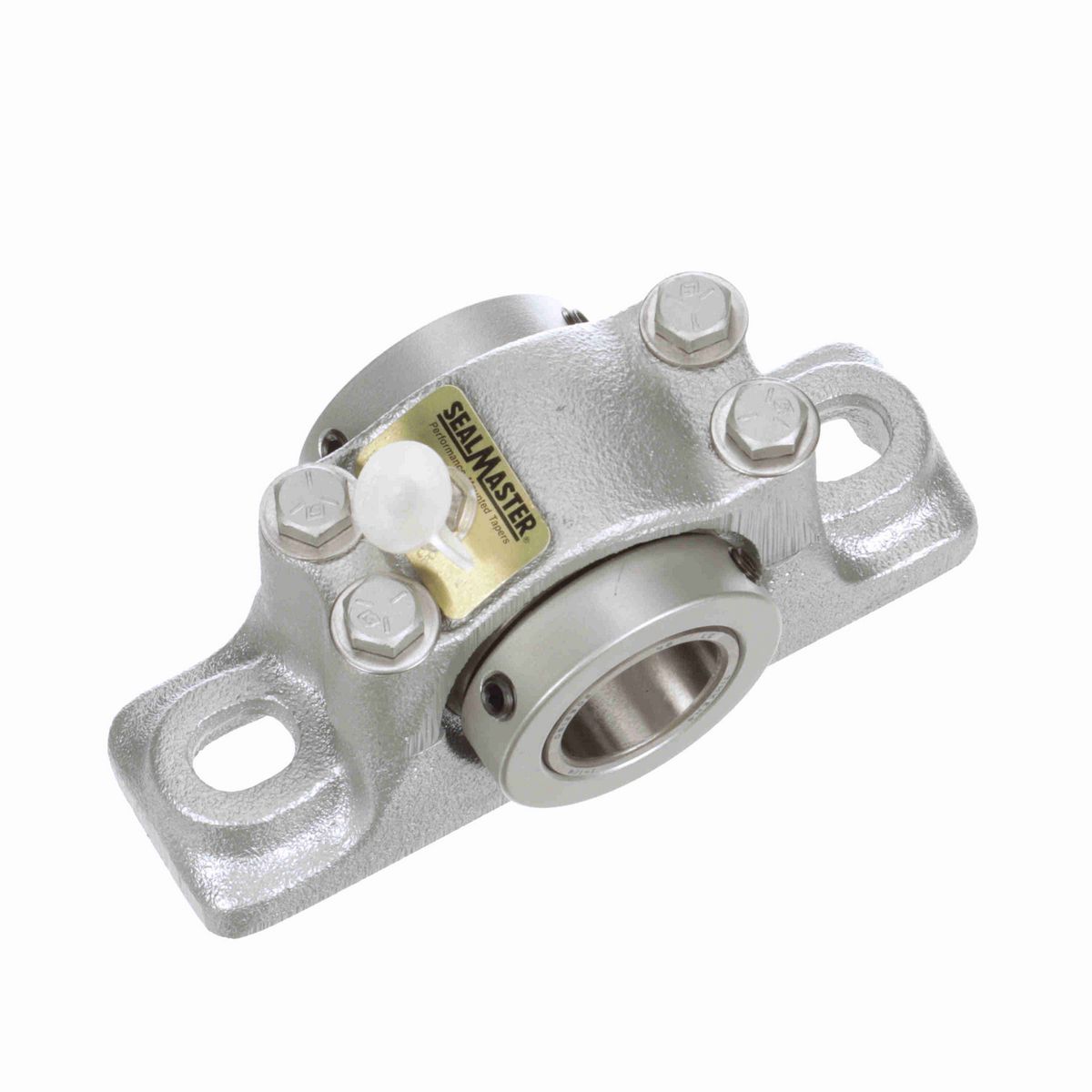 Sealmaster Mounted Flouropolymer Coated Cast Iron Two Bolt Pillow Block Tapered Roller - 52100 Bearing Steel - Double Collar Mount Lock - Corrosion Resistant - RPB 104-C2 CR