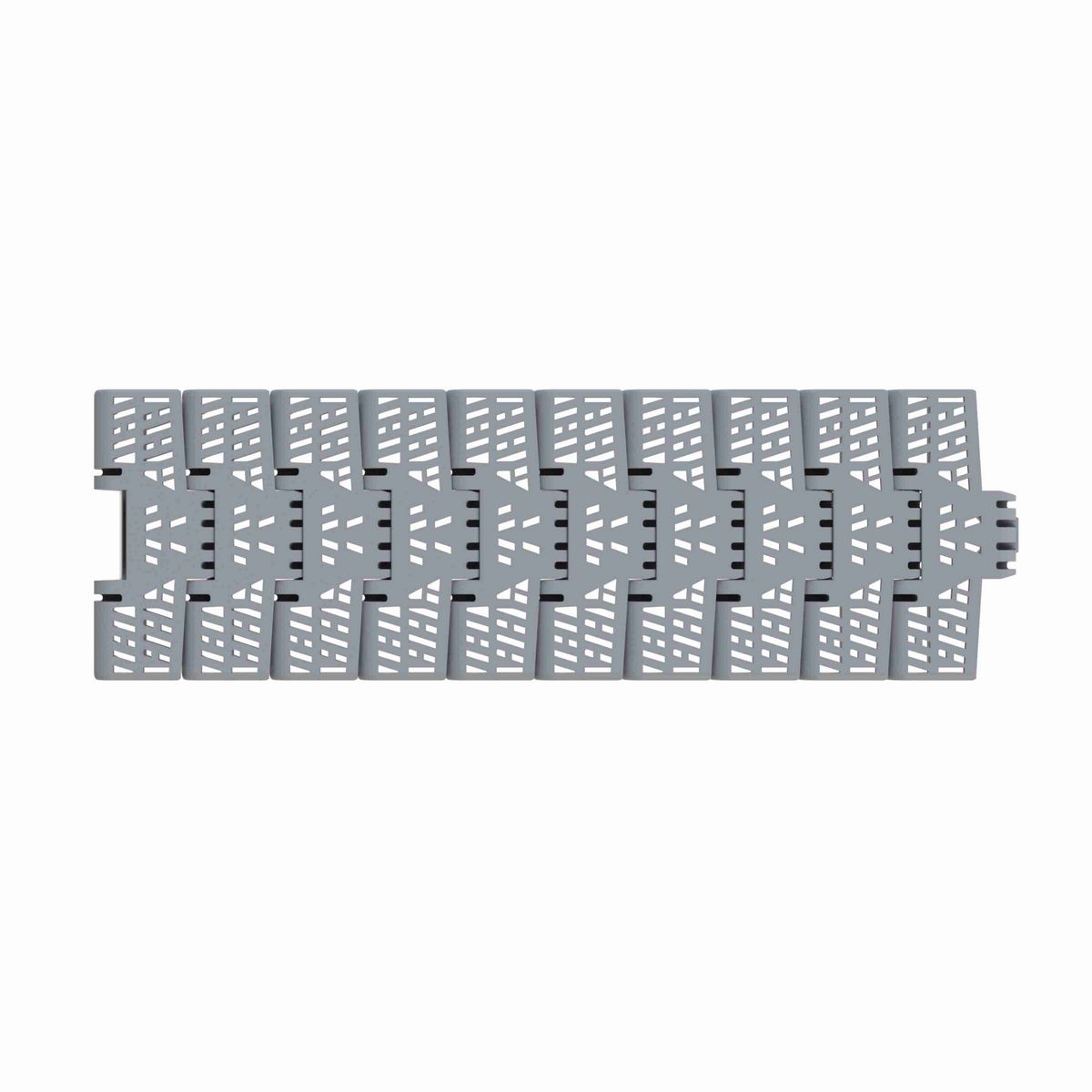 Rexnord 1040FGM Side-flexing Flush Grid, Material: Silver Platinum Series™ X, Width: 3.3in, Pitch: 1in - 10604586