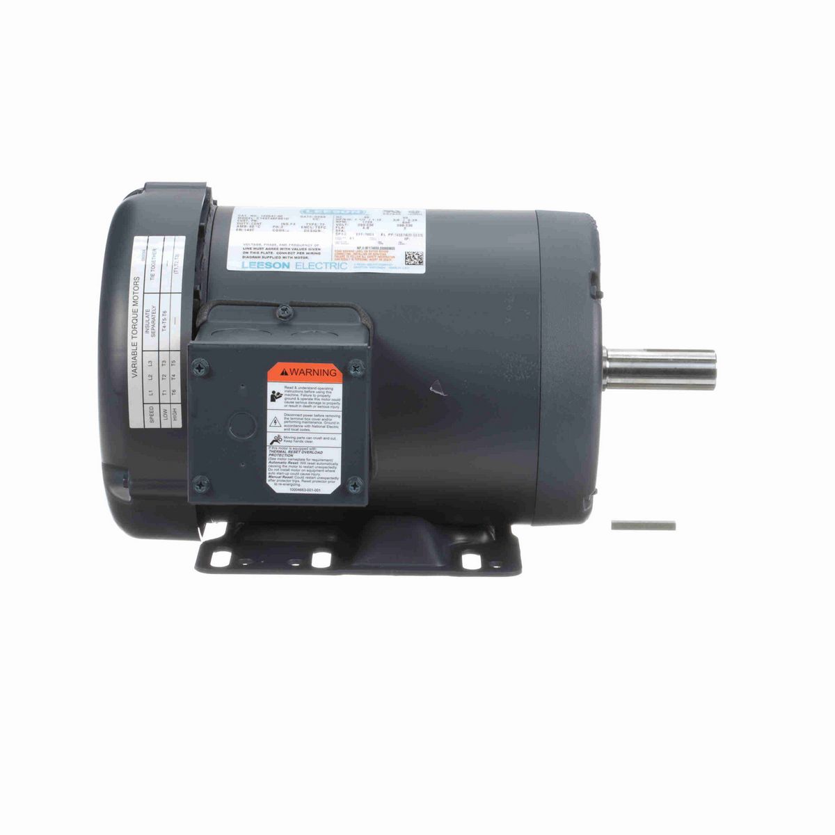 LEESON Definite Purpose Motor, 1.50 & 0.38 HP, 3 Ph, 60 & 60 Hz, 208-230 & 208-230 V, 1800 & 1800 RPM, 145T Frame, TEFC - 120947.00