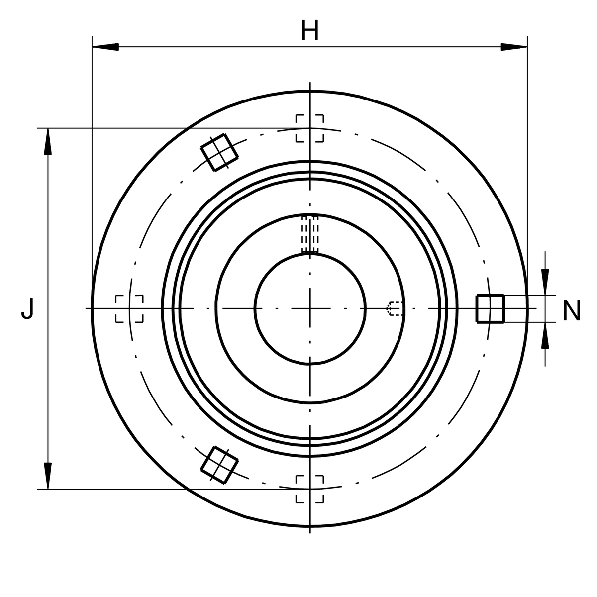 Фланцевый корпус INA RA45-XL (RA45)