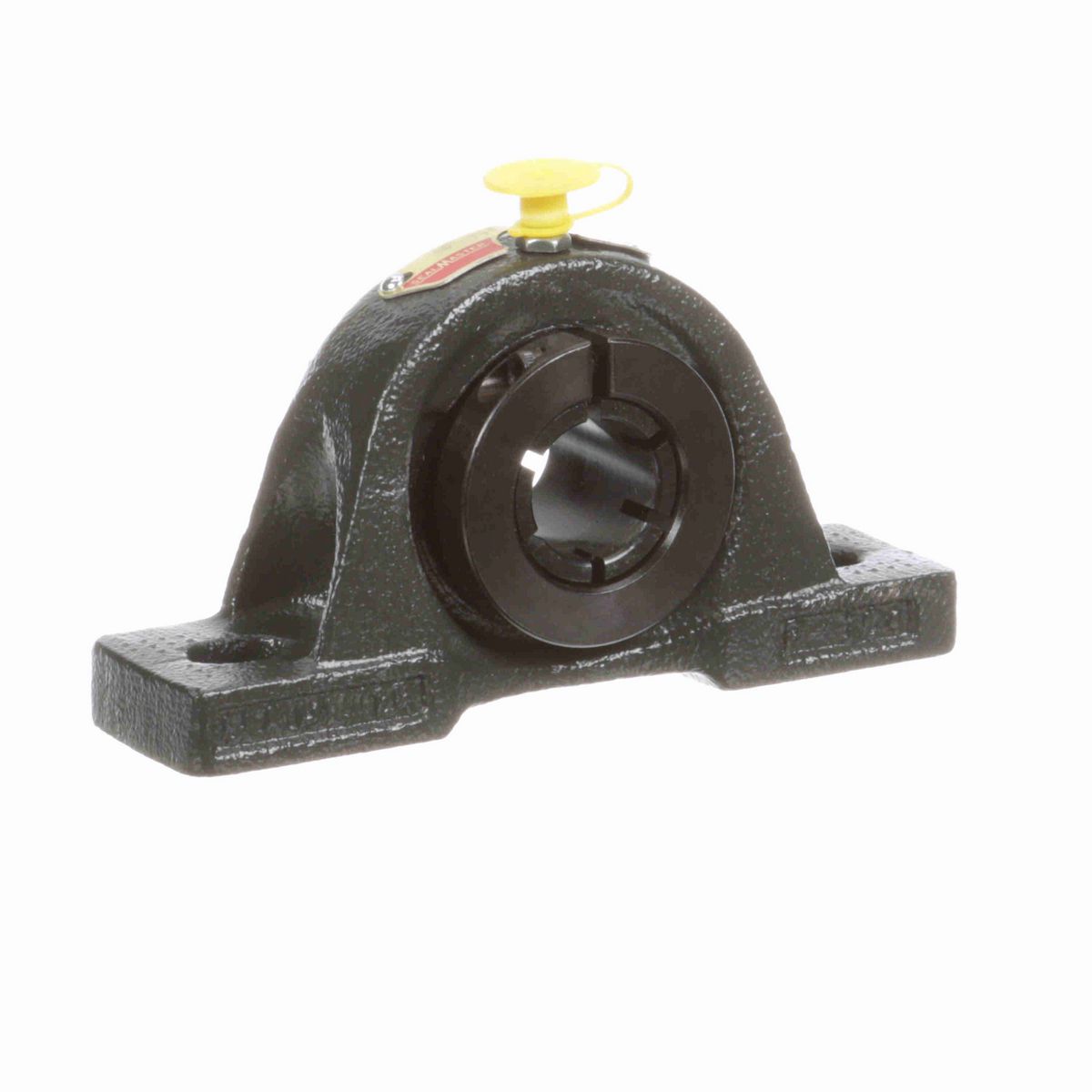 Sealmaster Mounted Cast Iron Two Bolt Pillow Block Ball Bearing - 52100 Bearing Steel, Black Oxided - Concentric Lock - NP-14T