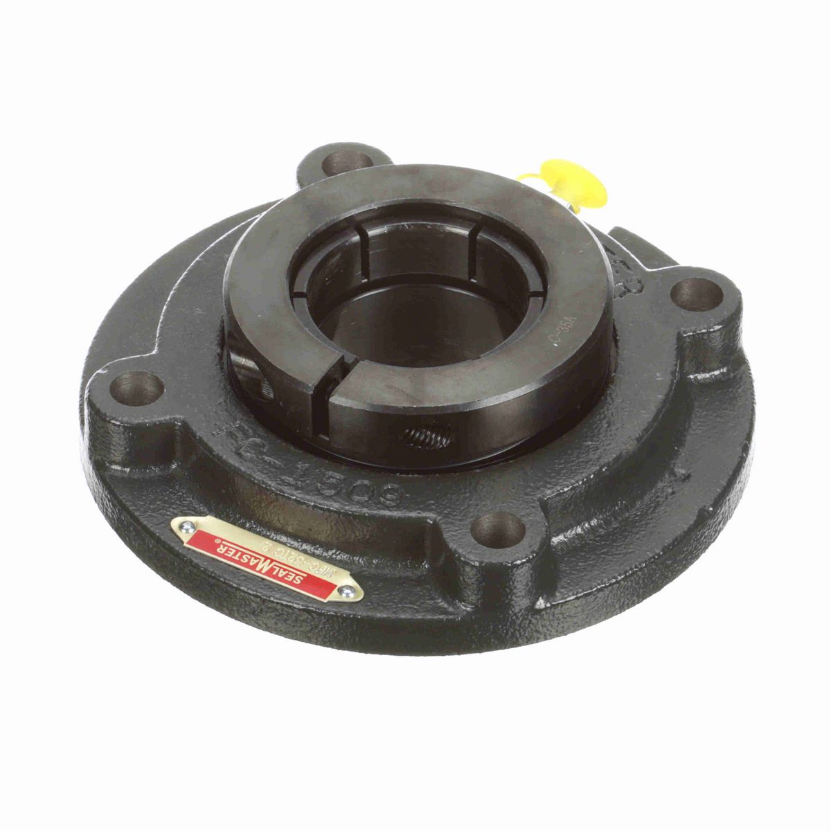 Sealmaster Mounted Cast Iron Flange Cartridge Ball Bearing - 52100 Bearing Steel, Black Oxided - Concentric Lock - MFC-32TC