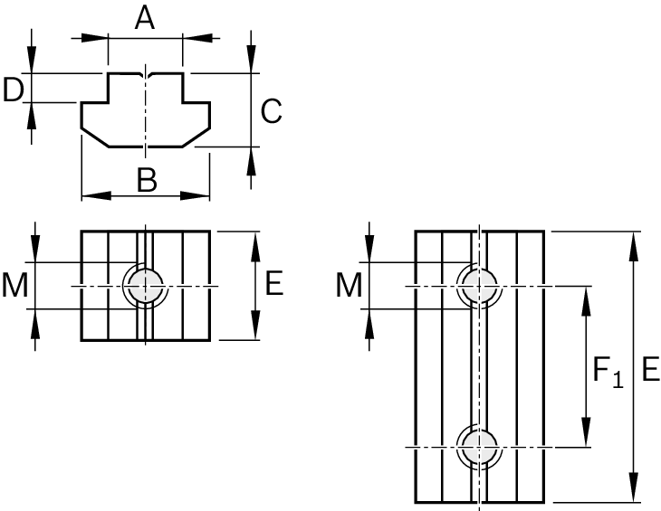 T-образный блок Bosch Rexroth N8 M8 & [R344702001]