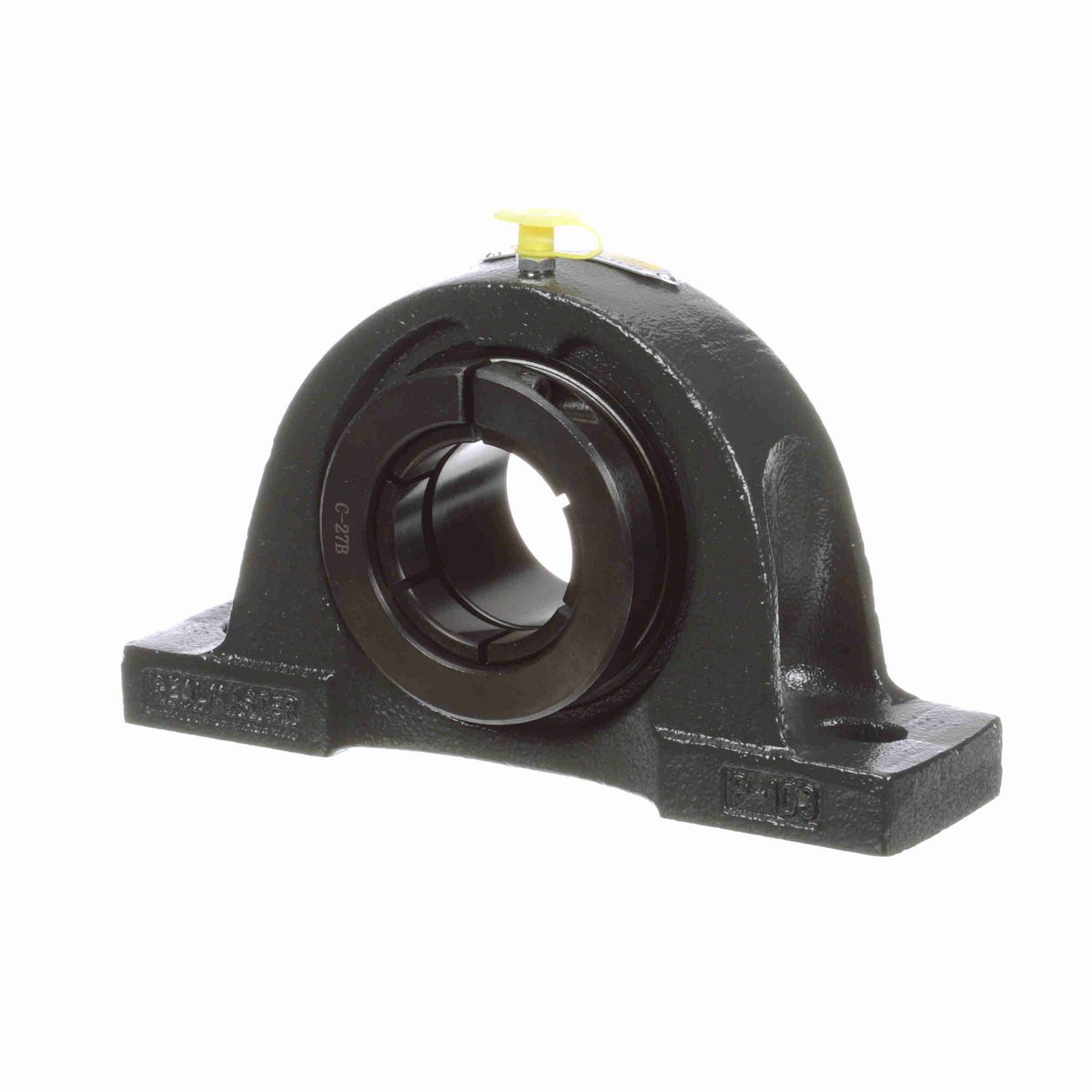 Sealmaster Mounted Cast Iron Two Bolt Pillow Block Ball Bearing - 52100 Bearing Steel, Black Oxided - Concentric Lock - Air Handling Housing Fit, Noise Tested - NP-27T CXU