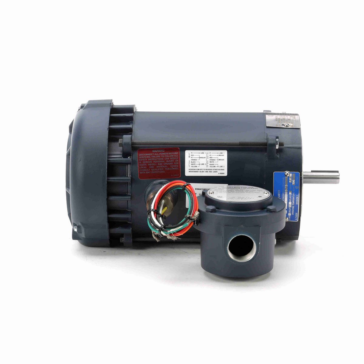 LEESON Explosion Proof Motor, 0.33 HP, 1 Ph, 60 Hz, 115/208-230 V, 3600 RPM, 56C Frame, EPFC - 111095.00