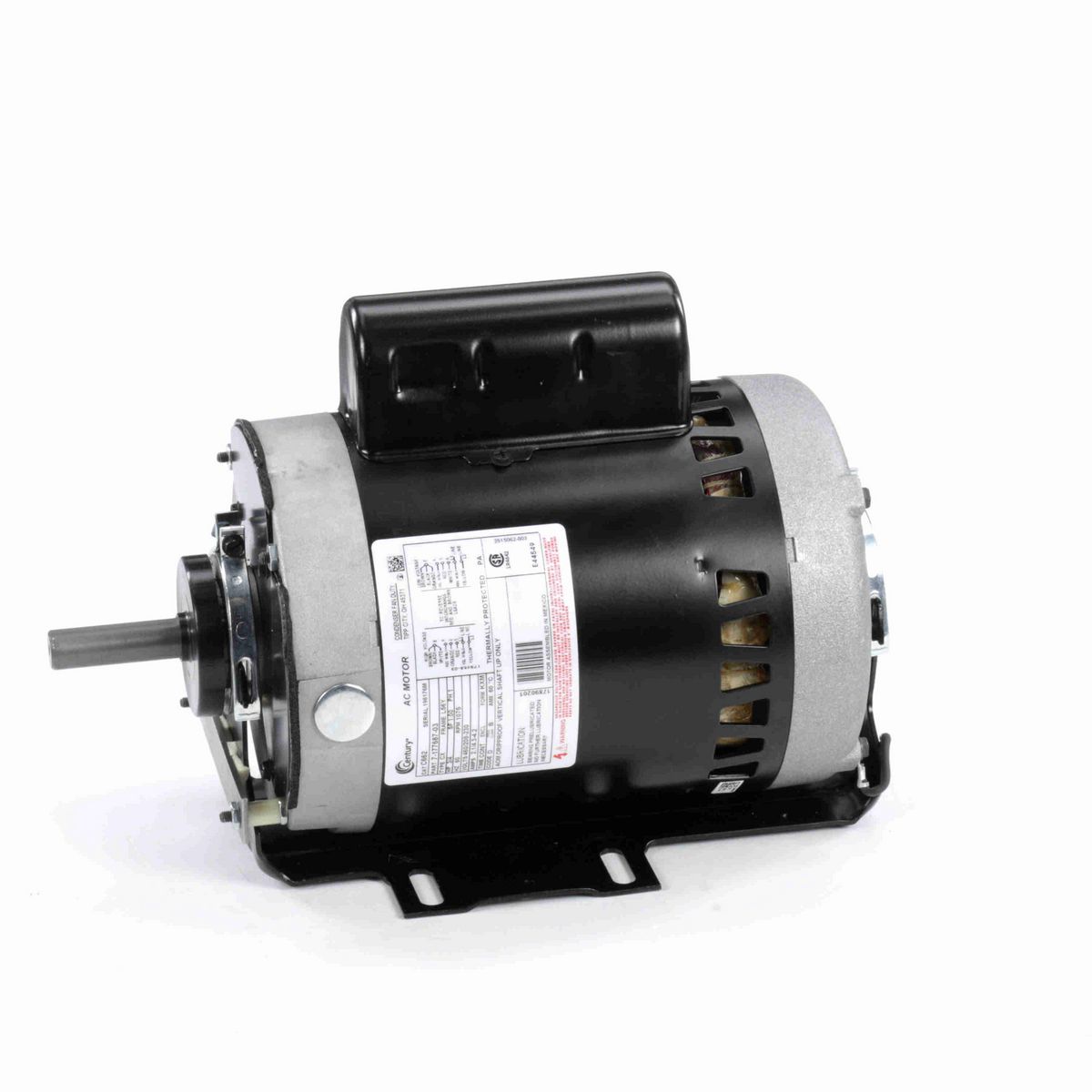 Century Condenser Fan Motor, 3/4 HP, 1 Ph, 60 Hz, 460/208-230 V, 1200 RPM, L56Y Frame, OPEN - C662
