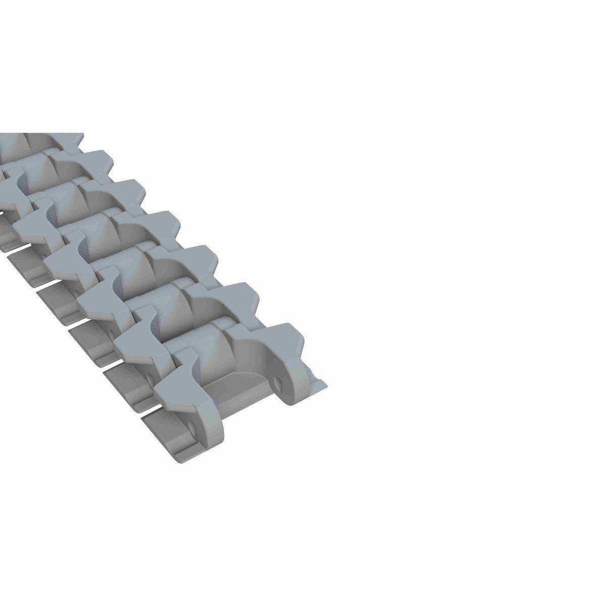 Rexnord 882TAB Side-flexing Solid Top, Material: Silver Platinum Series, Width: 3.25in, Pitch: 1.5in - 81429905