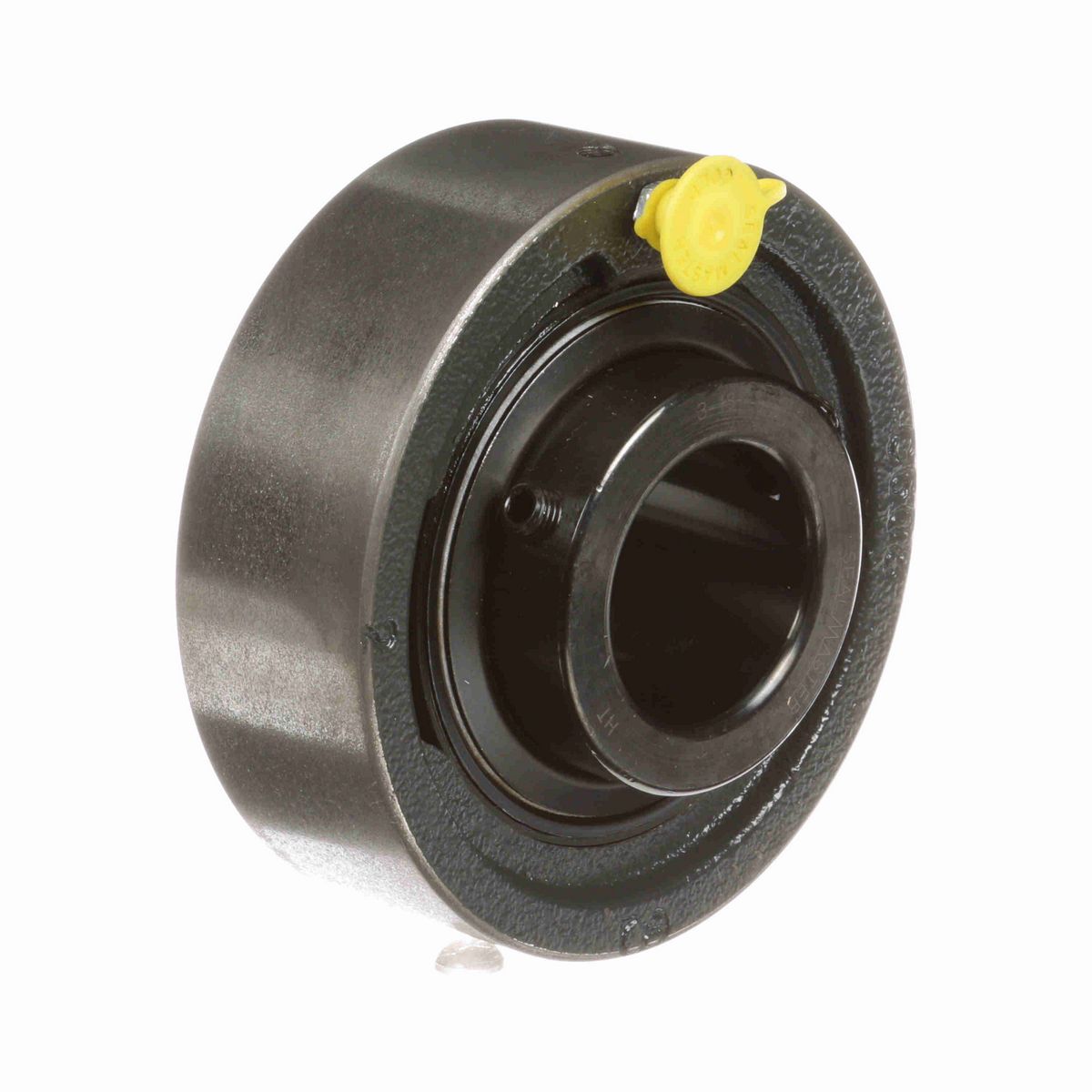 Sealmaster Mounted Cast Iron Cylindrical Cartridge Ball Bearing - 52100 Bearing Steel, Black Oxided - Setscrew Lock - MSC-24