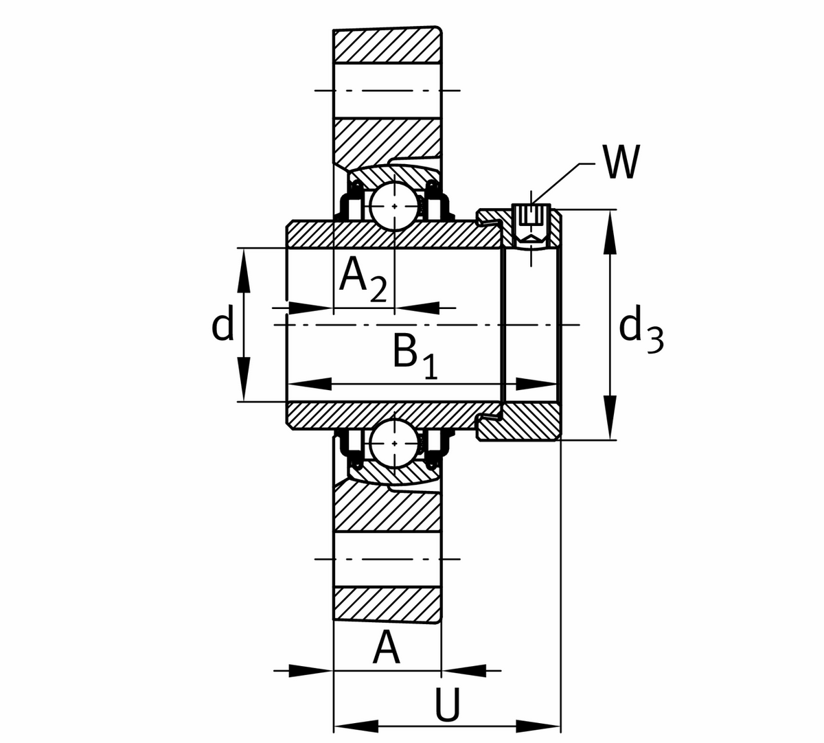 Фланцевый корпус INA RLCTE25