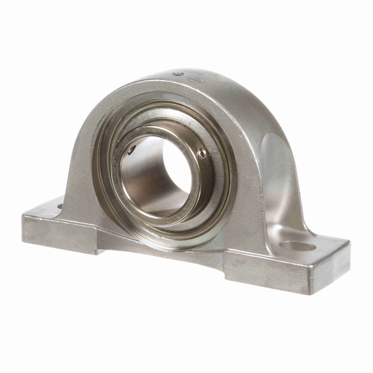 Sealmaster Mounted Stainless Steel Two Bolt Pillow Block Ball Bearing - 52100 Bearing Steel, Phosphorus Nickel Coated - Setscrew Lock - Corrosion Resistant - Reduced Maintenance - Lubed for Life - CRPS-PN209 RMW