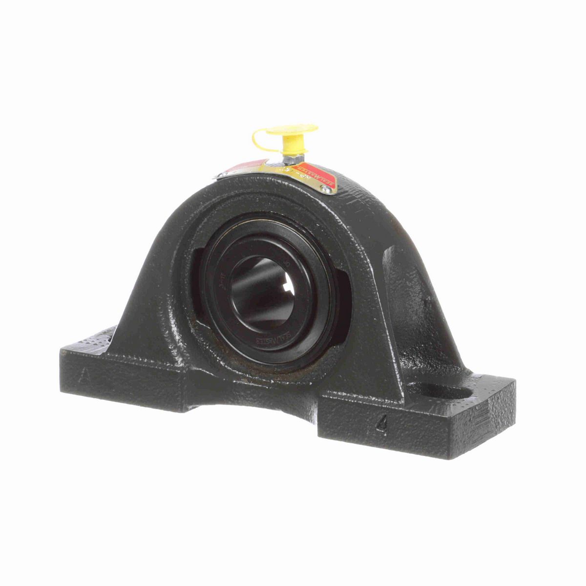 Sealmaster Mounted Cast Iron Two Bolt Pillow Block Ball Bearing - 52100 Bearing Steel, Black Oxided - Concentric Lock - MP-16T