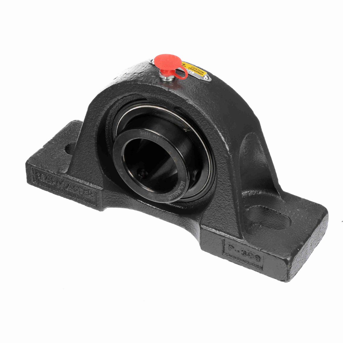 Sealmaster Mounted Cast Iron Two Bolt Pillow Block Ball Bearing - 52100 Bearing Steel, Black Oxided - Setscrew Lock - High Temperature - MP-27 HT