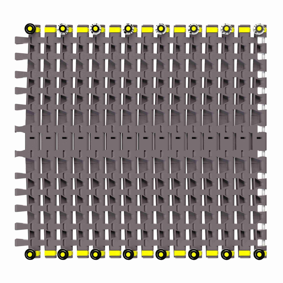 Rexnord 7956B Side-flexing Flush Grid, Material: Brown High Performance, Width: 18in, Pitch: 1.25in - 10324706