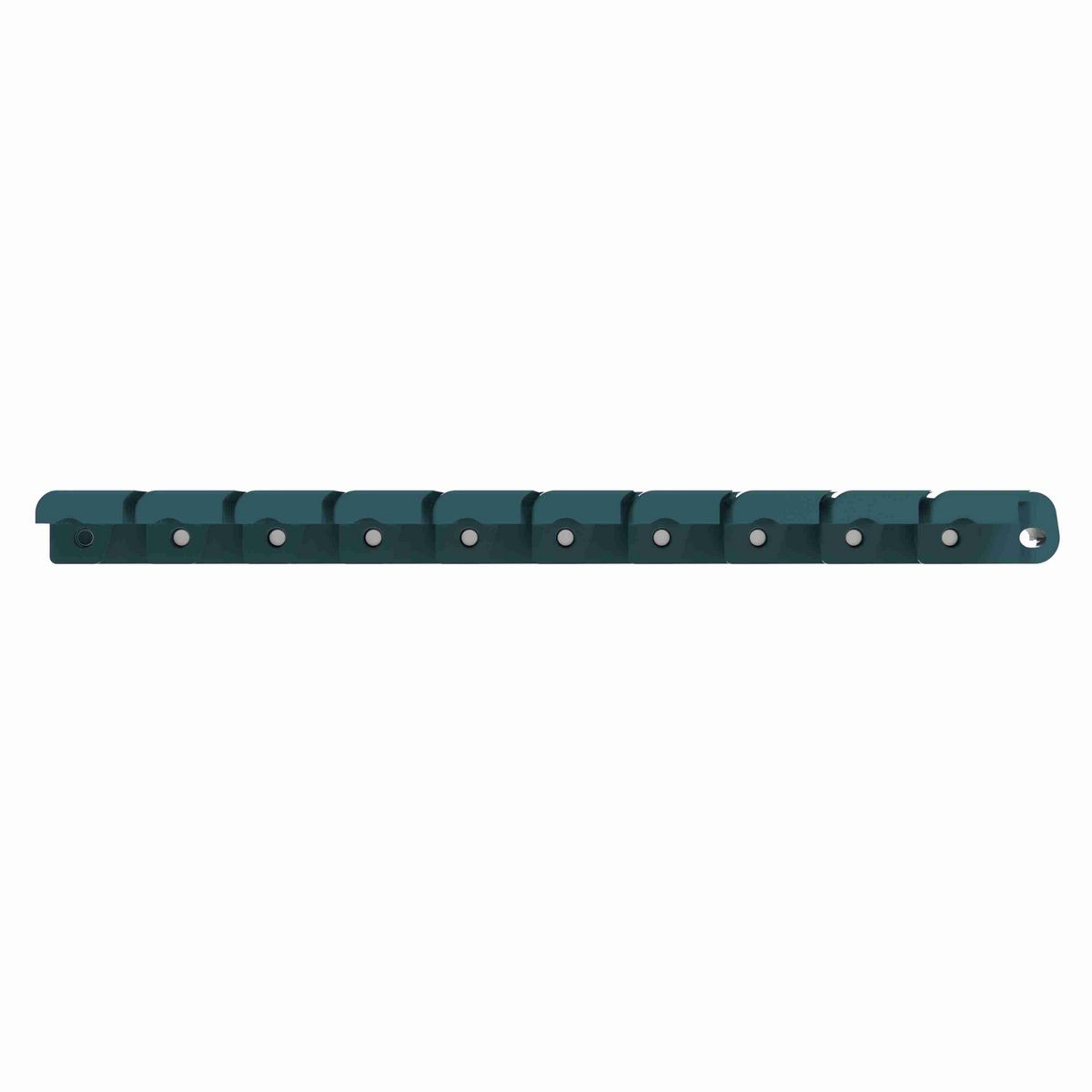 Rexnord 1040FGM Side-flexing Flush Grid, Material: Green Low Friction Acetal, Width: 3.3in, Pitch: 1in - 10604583