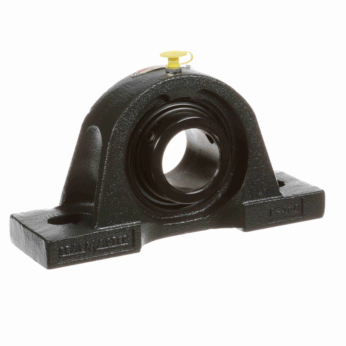 Sealmaster Mounted Cast Iron Two Bolt Pillow Block Ball Bearing - 52100 Bearing Steel, Black Oxided - Setscrew Lock - MP-28C