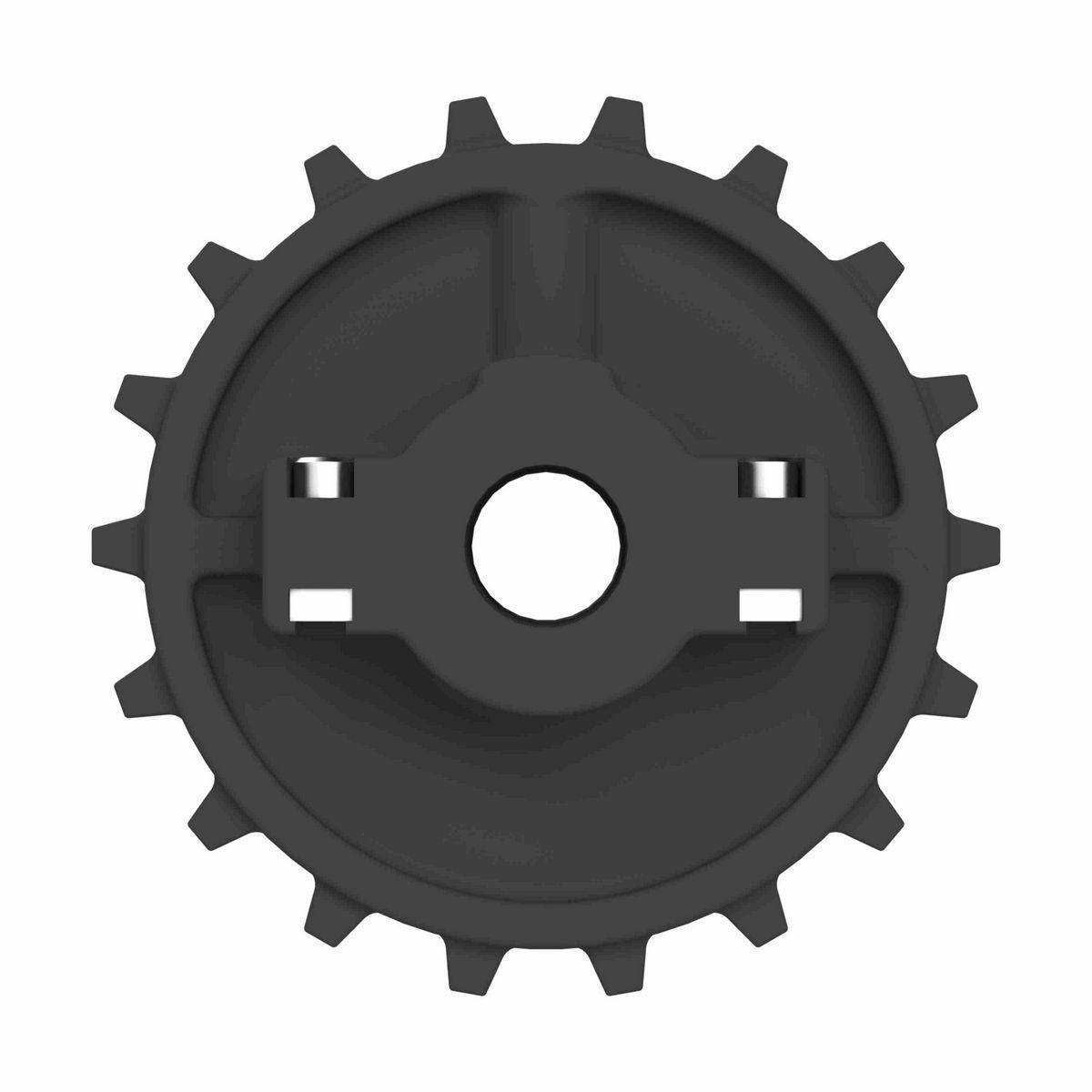 Rexnord 7700 Series Split Molded Nylon Sprocket with 18 Teeth and 1in Round Idler Bore - 614-60-7