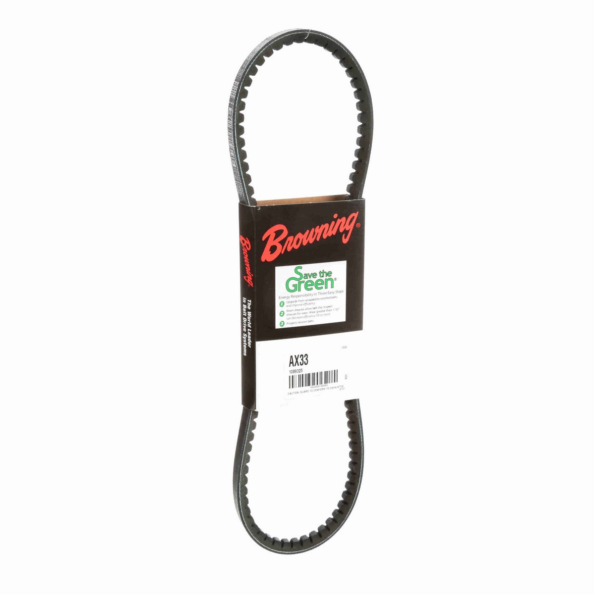 Browning EPDM Notched Belt 98% Efficient - AX33