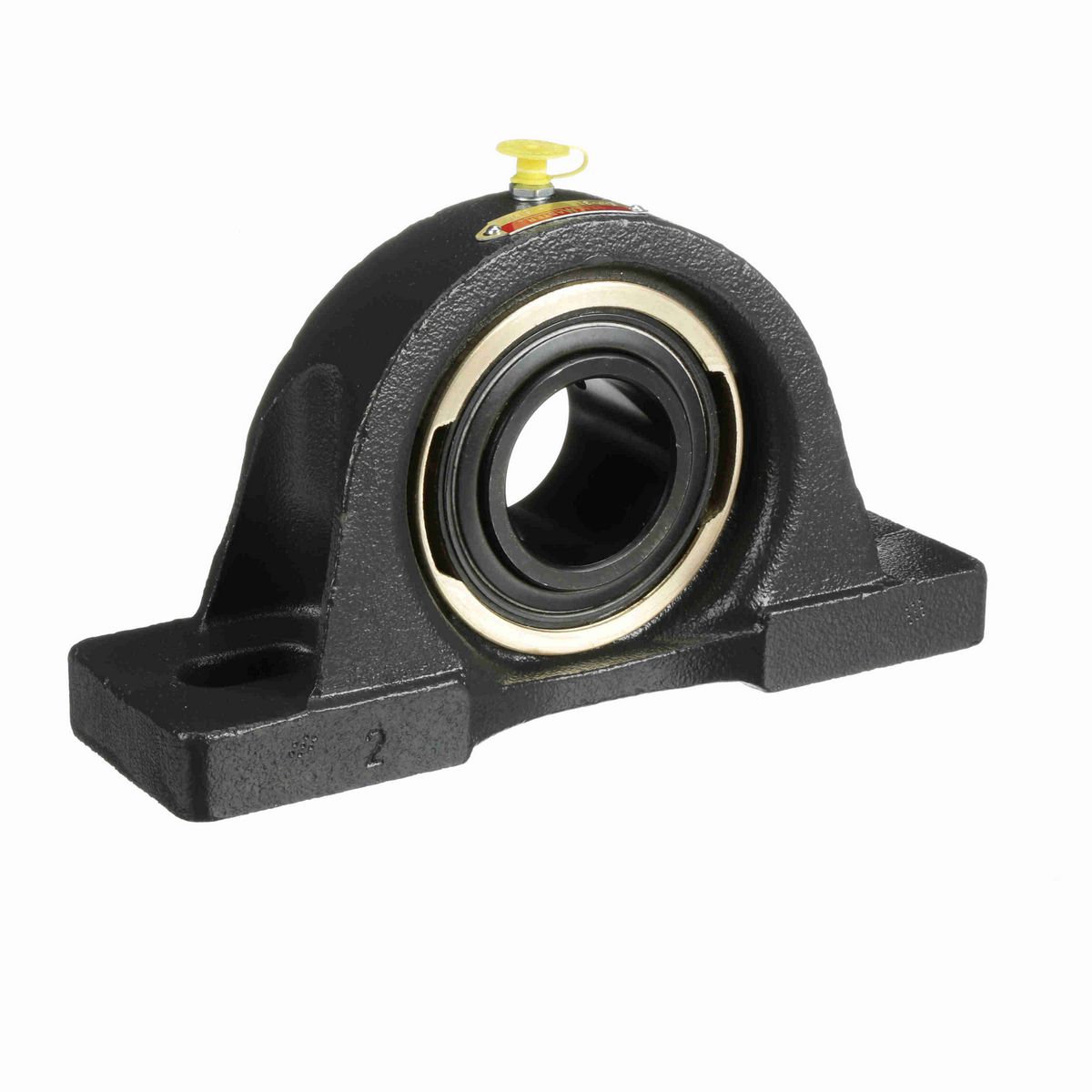 Sealmaster Mounted Cast Iron Two Bolt Pillow Block Ball Bearing - 52100 Bearing Steel, Black Oxided - Setscrew Lock - EMP-31