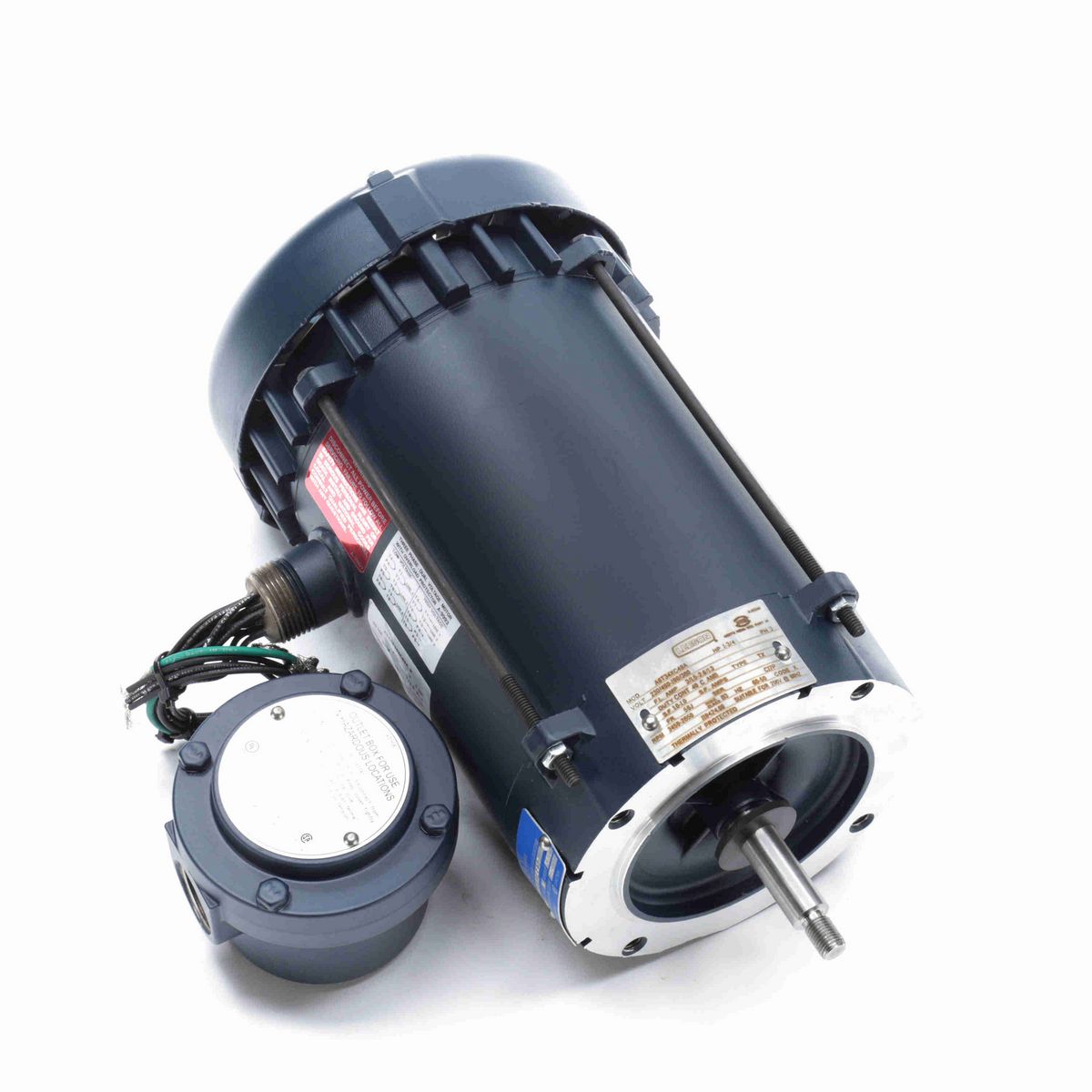 LEESON Explosion Proof Motor, 1 & 0.75 HP, 3 Ph, 60 & 50 Hz, 230/460 & 190/380 V, 3600 & 3000 RPM, 56J Frame, EPFC - 119424.00