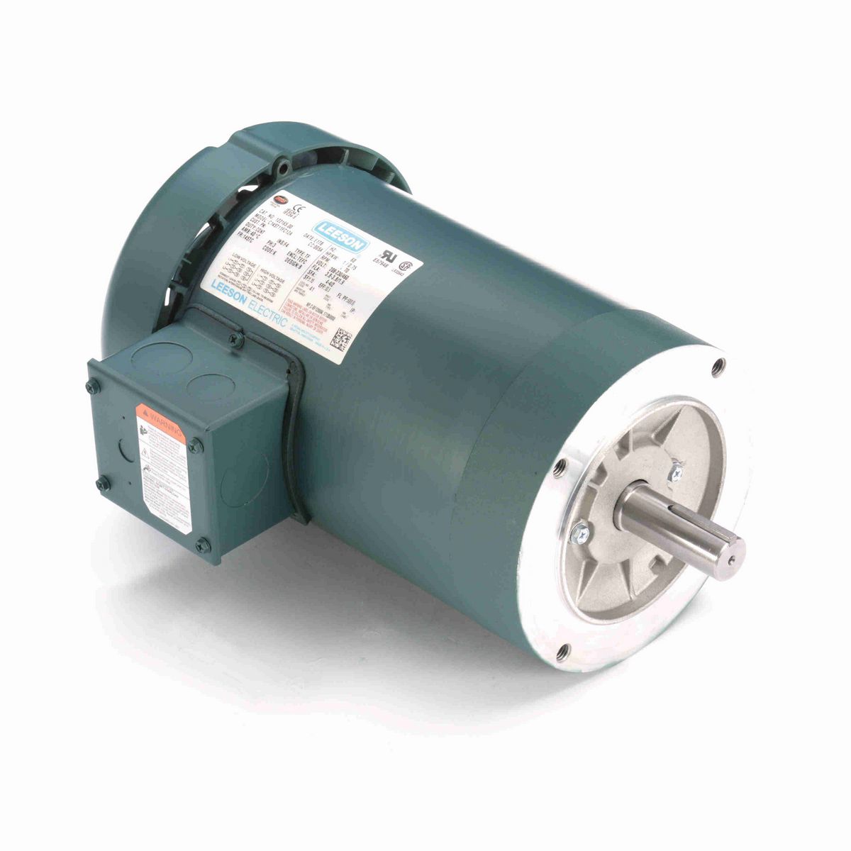 LEESON General Purpose Motor, 1 HP, 3 Ph, 60 Hz, 230/460 V, 1200 RPM, 145TC Frame, TEFC - 122165.00