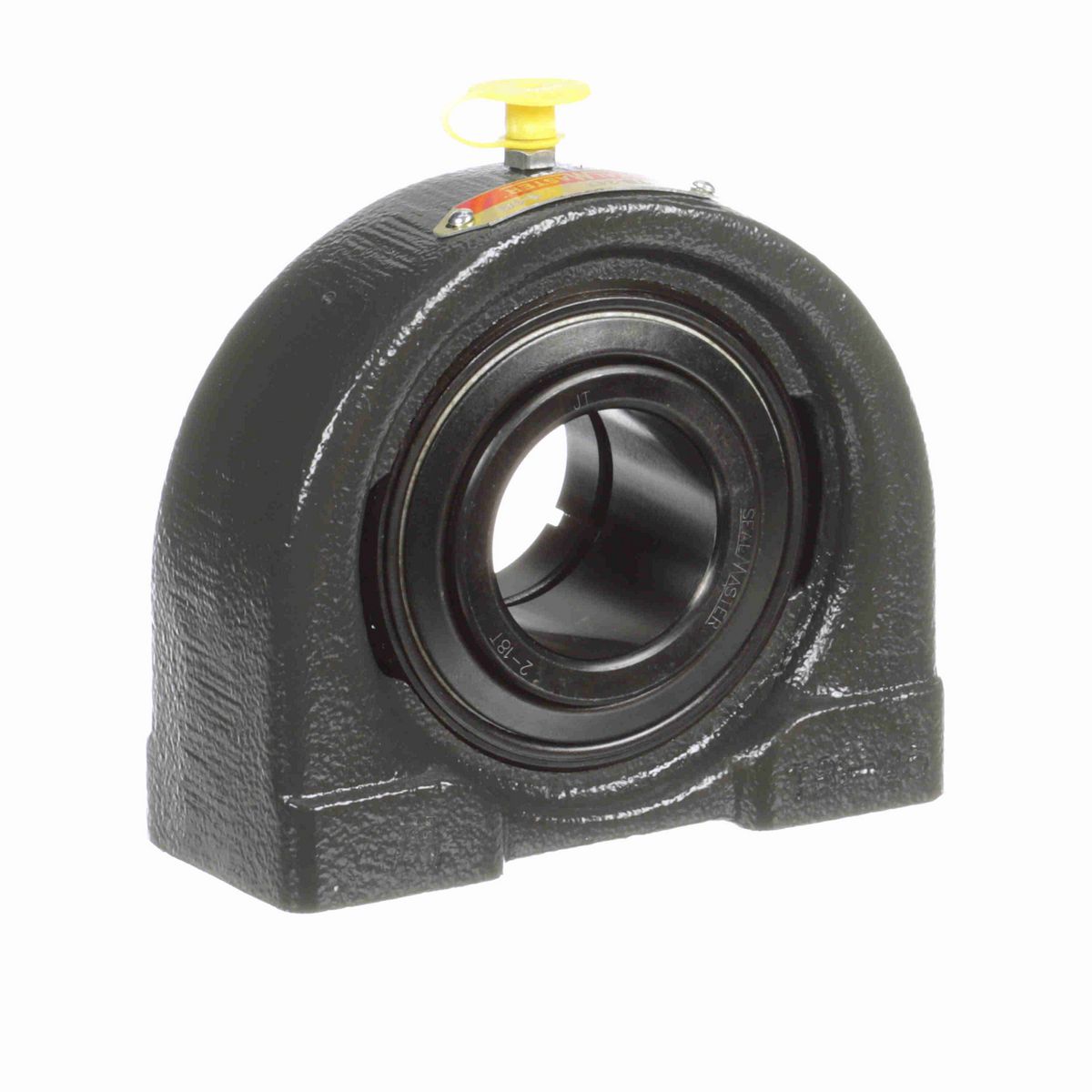 Sealmaster Mounted Cast Iron Tapped Base Pillow Block Ball Bearing - 52100 Bearing Steel, Black Oxided - Concentric Lock - TB-24T