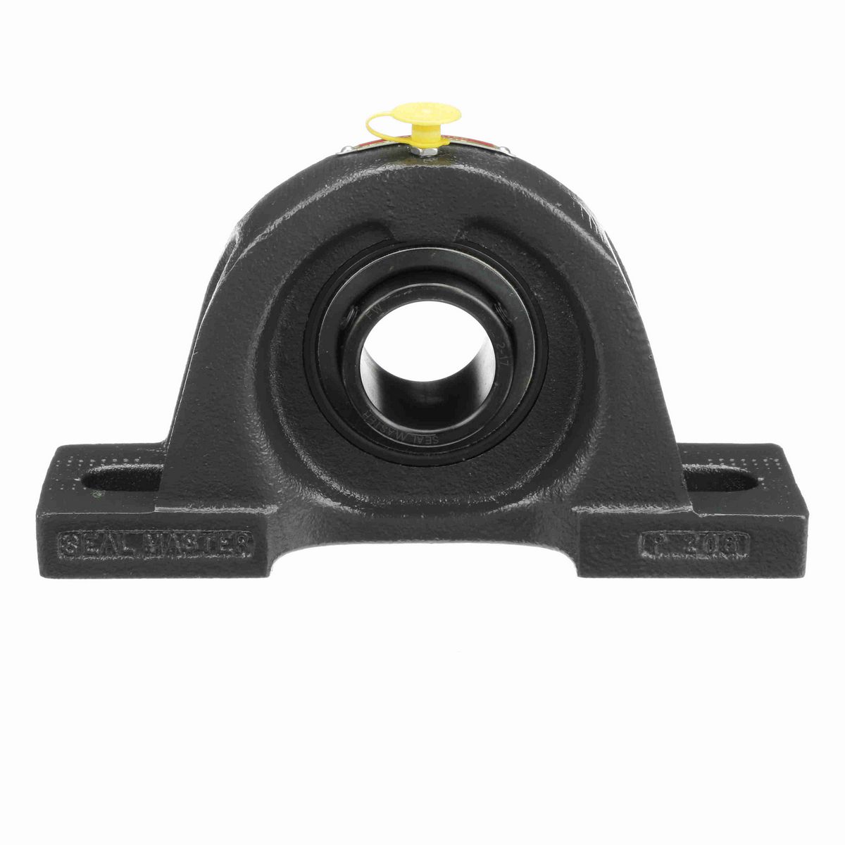 Sealmaster Mounted Cast Iron Two Bolt Pillow Block Ball Bearing - 52100 Bearing Steel, Black Oxided - Setscrew Lock - SP-23