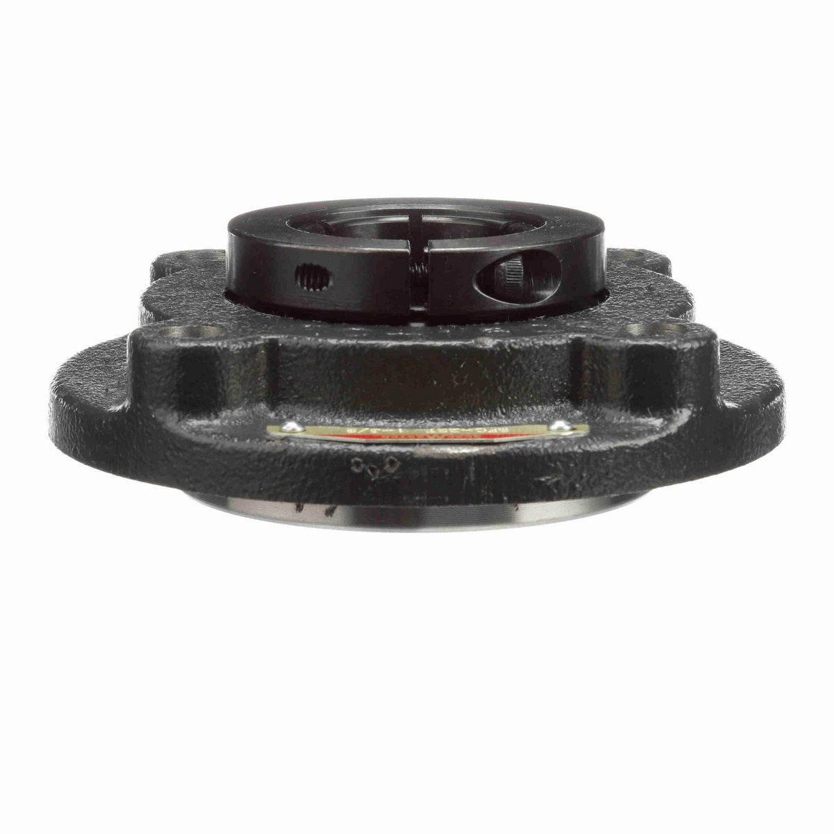 Sealmaster Mounted Cast Iron Flange Cartridge Ball Bearing - 52100 Bearing Steel, Black Oxided - Concentric Lock - SFC-22T