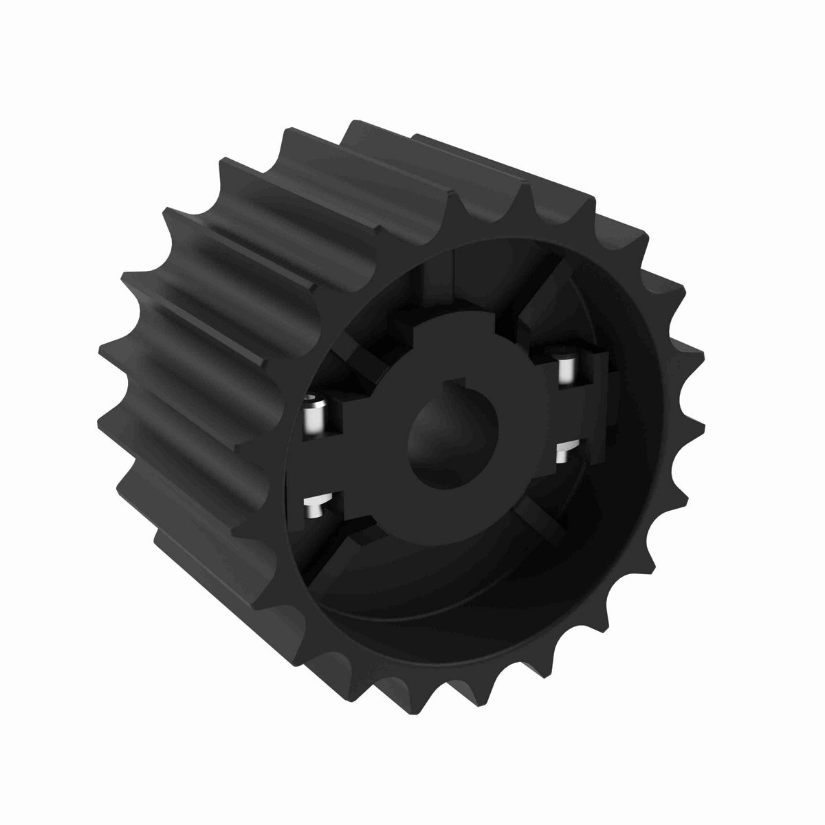 Rexnord 821 Series Split Molded Nylon Sprocket and a 21 Teeth with 1-1/4in Round Shaft-Ready Bore with Keyway & Setscrew - 614-37-3