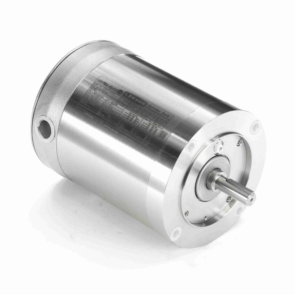 LEESON Extreme Duck® Ultra General Purpose Motor, 0.50 & 0.33 HP, 3 Ph, 60 & 50 Hz, 230/460 & 190/380 V, 1800 & 1500 RPM, 56C Frame, TENV - 117127.00