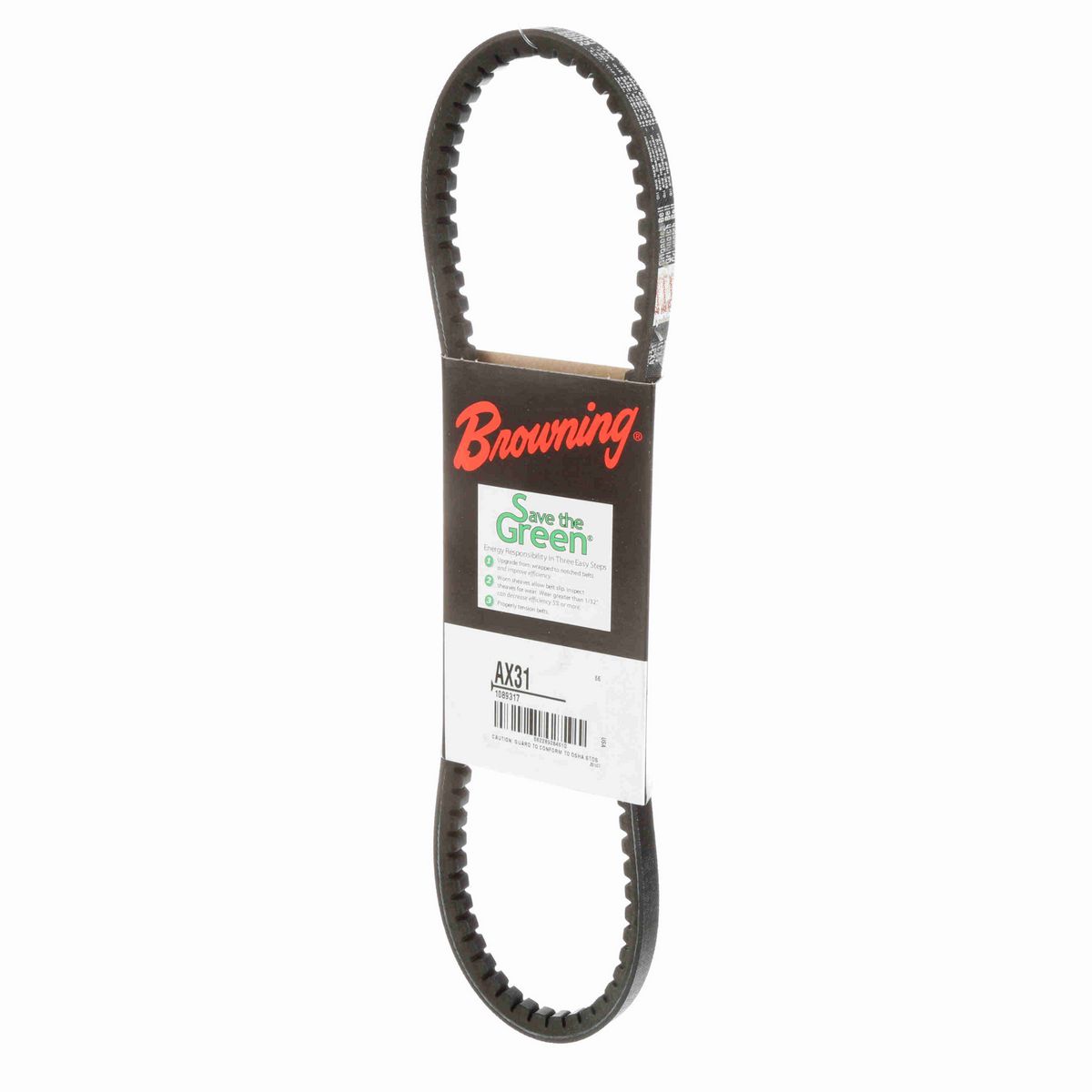 Browning EPDM Notched Belt 98% Efficient - AX31